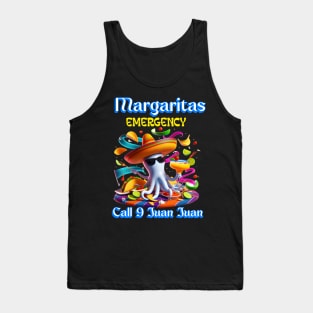 Margarita Emergency Sombrero-Wearing Octopus Tank Top